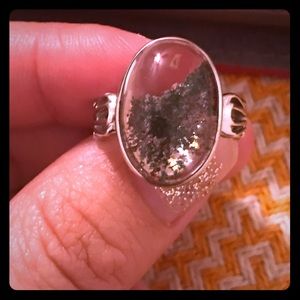 Moss Agate Sterling ring